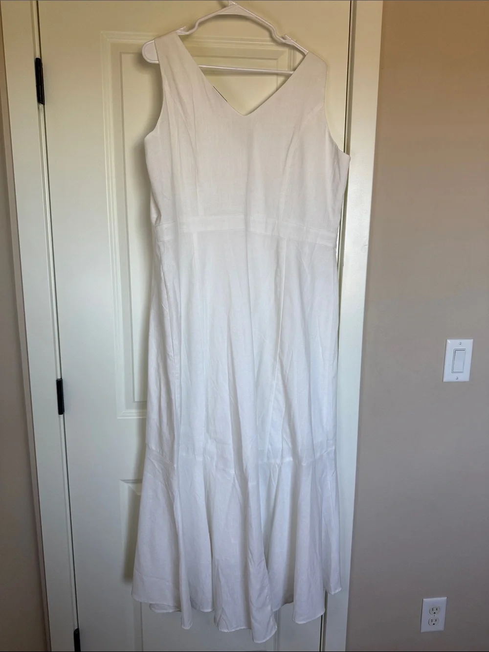 City Chic | White High-Low Button Front Maxi Dress | Size 18 - Picture 5 of 5